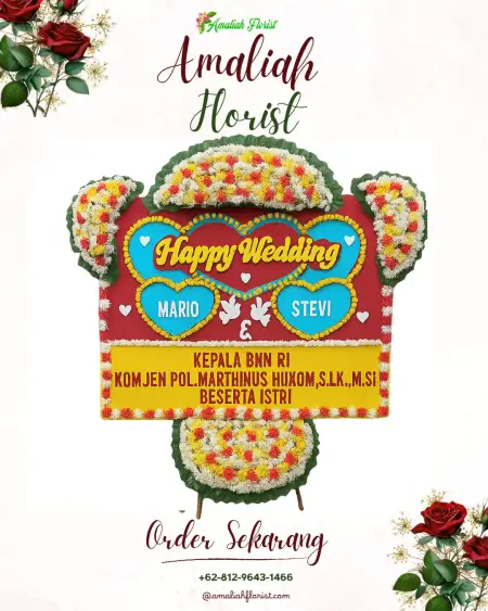 Papan Bunga Pernikahan Ngeni